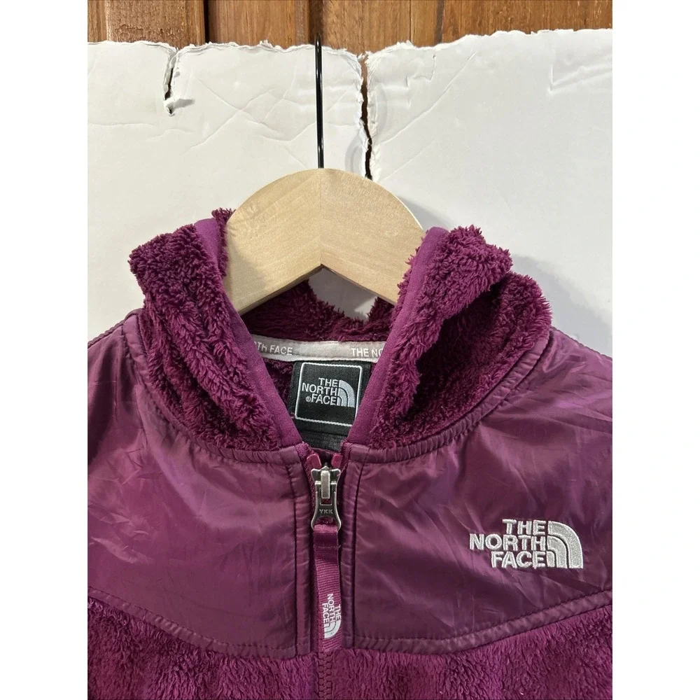 Girls The North Face OSO Fleece Hoodie Jacket Magenta‎ Pockets Small 7/8